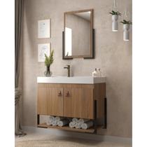 Conjunto Gabinete para Banheiro com Espelheira Opera 60 Marrom/Noce Conjunto Gabinete para Banheiro com Espelheira Opera 60 Marrom/Noce