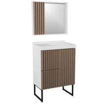 Conjunto Gabinete para Banheiro com Pé Ferrara 66 cm