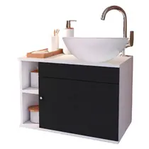 Conjunto Gabinete para Banheiro Completo com Cuba Itália