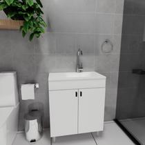 Conjunto Gabinete para Banheiro Completo com Cuba Sevilha com Pés 60cm