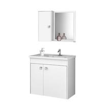 Conjunto Gabinete para Banheiro Munique Branco - Bechara