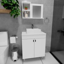 Conjunto Gabinete para Banheiro Sevilha com Pés 60cm Conjunto Gabinete para Banheiro Sevilha com Pés 60cm