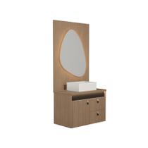 Conjunto Gabinete para Banheiro Tech Led 2G 80cm Suspenso Conjunto Gabinete para Banheiro Tech Led 2G 80cm Suspenso