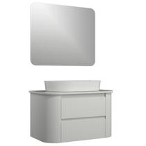 Conjunto Gabinete Suspenso para Banheiro Estela 2G 80cm Conjunto Gabinete Suspenso para Banheiro Estela 2G 80cm