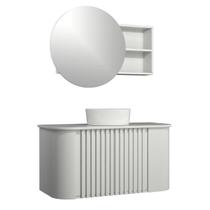 Conjunto Gabinete Suspenso para Banheiro Luna 2P 100cm Conjunto Gabinete Suspenso para Banheiro Luna 2P 100cm
