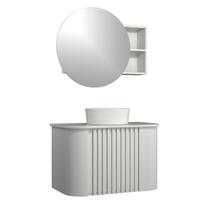 Conjunto Gabinete Suspenso para Banheiro Luna 2P 80cm Conjunto Gabinete Suspenso para Banheiro Luna 2P 80cm