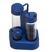 Conjunto Galheteiro 4x1 Porta Azeite Vinagre Saleiro Paliteiro Unitermi