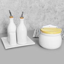 Conjunto Galheteiro E Saleiro Provençal Branco