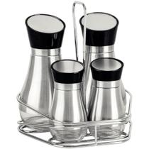Conjunto Galheteiro Tramontina Realce Aço Inox Porta Azeite Vinagre Temperos Mesa Jantar Cozinha Restaurante Conjunto Galheteiro Tramontina Realce Aço Inox Porta Azeite Vinagre Temperos Mesa Jantar Cozinha Restaurante