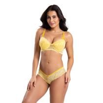 Conjunto Galisteu IMI Lingerie Renda com Calcinha Fio Duplo Sensual e Confortável