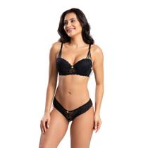 Conjunto Galisteu IMI Lingerie Renda com Calcinha Fio Duplo Sensual e Confortável