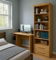 Conjunto Gamer Freijó Toq: Mesa Gamer + Livreiro Oslo Conjunto Gamer Freijó Toq: Mesa Gamer + Livreiro Oslo