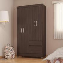 Conjunto Garda Roupa 4 Portas e Sapateira Lucca Cafe Touch Conjunto Garda Roupa 4 Portas e Sapateira Lucca Cafe Touch