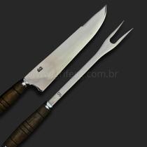 Conjunto Garfo e Faca Anita Garibaldi SG em Aço Inox com Estojo de Madeira Nobre Tamanho:8'' (20cm) Conjunto Garfo e Faca Anita Garibaldi SG em Aço Inox com Estojo de Madeira Nobre Tamanho:8'' (20cm)