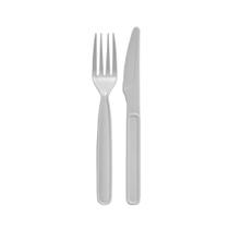Conjunto garfo + faca e guardanapo branco com 150 unidades plastfood Conjunto garfo + faca e guardanapo branco com 150 unidades plastfood