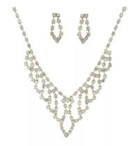 Conjunto Gargantilha E Brinco Bijuteria Festa Strass Conjunto Gargantilha E Brinco Bijuteria Festa Strass