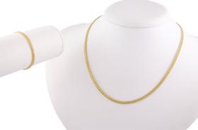 Conjunto Gargantilha Pulseira Lacraia 60 Cm 3.9 Ouro 18k750