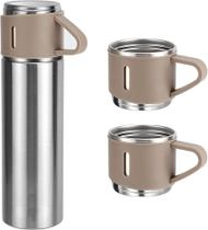 Conjunto Garrafa MS702 500ml Térmica Vacuum Flask Set Com 3 Xícaras
