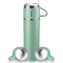 Conjunto Garrafa Térmica MS702 500ml Vacuum Flask Set Com 3 Xícaras