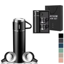 Conjunto Garrafa Térmica Vacuum Flask Set 500ml Com 3 Xícaras MS702