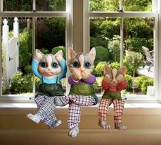 Conjunto Gatos da Sorte - Não Ouço, Não Vejo, Não Falo - Decor Enfeite