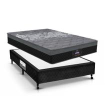 Conjunto Gazin New York Preto Casal Box Castor Poli Preto 138x188x66cm Conjunto Gazin New York Preto Casal Box Castor Poli Preto 138x188x66cm