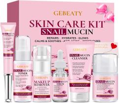 Conjunto GEBEATY Snail Mucin Anti-Idade para Cuidados com a Pele Feminina