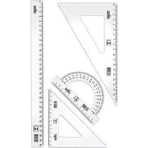 Conjunto Geométrico - Régua 30cm e Esquadros Conjunto Geométrico - Régua 30cm e Esquadros