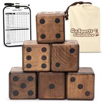 Conjunto gigante de dados de madeira GoSports com Rollzee & Farkle