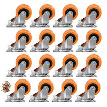 Conjunto giratório de 360 Caster Wheels ASHGOOB de 1,5 polegadas com 16 laranjas
