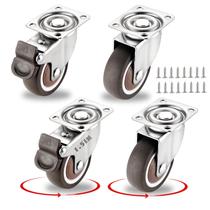 Conjunto giratório de 360º de borracha Caster Wheels ZUOFANG de 1,5 polegadas