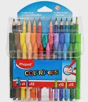 Conjunto giz cera color peps maped 037pcs