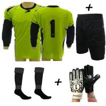 Conjunto Goleiro 4x1 CACADOR Bermuda ML vrd - Placar