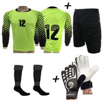 Conjunto Goleiro 4x1 Fair N12 Bermuda ML vrd - Playfair