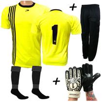 Conjunto Goleiro 4x1 KANELA Calca MC amr/pto - Placar