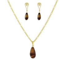 Conjunto Gota Mesclada - Banhado em Ouro 18k Conjunto Gota Mesclada - Banhado em Ouro 18k