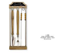 Conjunto Gourmet Grill Pegador Garfo e Faca L346 Lize