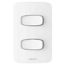 Conjunto Gracia 4X2 2 Interruptor Simples Horizontal Alumbra Conjunto Gracia 4X2 2 Interruptor Simples Horizontal Alumbra