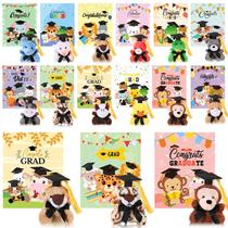 Conjunto Graduation Mini Stuffed Animals Hollowfly 30 com cartões