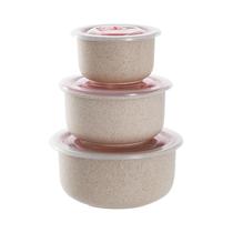 Conjunto Grande De 3 Peças De Marmitas Com Tampa Para Micro-ondas, Armazenamento De Alimentos E