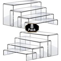 Conjunto grande de 8 peças Acrylic Risers Aheroi (18 cm ~ 20 cm ~ 23 cm) transparente Conjunto grande de 8 peças Acrylic Risers Aheroi (18 cm ~ 20 cm ~ 23 cm) transparente