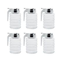 Conjunto Grande Quantidade 6 Potes De Vidro Porta Açucar Mel Restaurante Padaria Buffet Festa