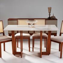 Conjunto Grécia Mesa Badem 136cm Cadeira Sila