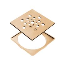 Conjunto Grelha e Porta Grelha Quadrado10x10 Cm Bege Conjunto Grelha e Porta Grelha Quadrado10x10 Cm Bege