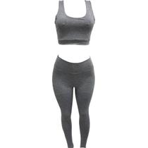 Conjunto Grey Feminino Academia