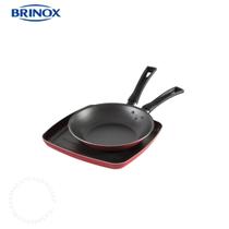 Conjunto Gril 24 Cm E Frigideira 18 Cm Garlic Vermelho Brinox