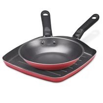 Conjunto Gril 24cm e Frigideira 18cm Garlic Vermelho Brinox