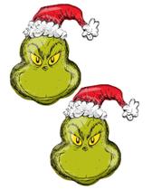 Conjunto Grinchmas de anagrama de balão, 2 balões metalizados de 76 cm