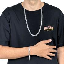 Conjunto Grumet 7mm Corrente + Pulseira - Prata 925 Conjunto Grumet 7mm Corrente + Pulseira - Prata 925