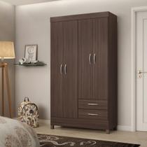 Conjunto Guarda Roupa 4 Portas e Sapateira Noth Cafe Touch Conjunto Guarda Roupa 4 Portas e Sapateira Noth Cafe Touch